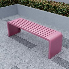 리온 야외벤치 관공서 야외 카페 긴의자 학교 감성의자, 1개, 핑크 1 2m 40cm 45cm