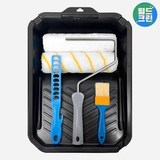 월드크린 원팩 페인트 롤러 페인팅 세트 9호 붓 브러쉬 믹서 롤러대 리필 트레이 셀프 로라 도구, 원팩페인트롤러페인팅세트9호, 혼합색상