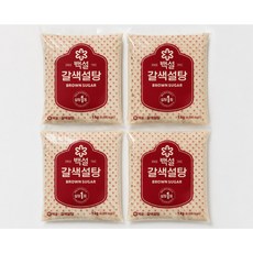 푸드올마켓_ CJ 백설 갈색설탕 1kg, 4개