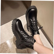 데일리워커 여성 빅사이즈 모던 볼드솔 레더 하이 워커