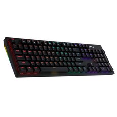 앱코 HACKER 축교환 측면 RGB 라이팅 이중사출 게이밍 기계식 유선 일반형 키보드, 블랙, K515, 적축