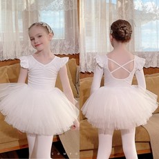 삐삐네옷가게 여아용 엔젤튤 프릴 엑스끈 민소매 튜튜 발레복