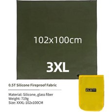 새로운 야외 캠핑 내화 천 피크닉 바베큐 절연 매트 난연성 고온 담요 유리, 12 0.5T-XXXL