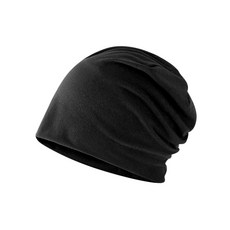 mina百貨 保暖套頭帽 堆堆帽 登山帽 月子帽 薄款秋冬帽, 黑