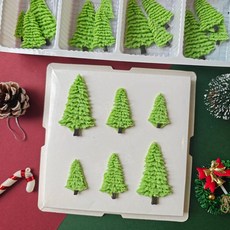 크리스마스 솔방울 소나무 케이크 장식 식용 데코 (60개입) 베이킹 아이싱 재료, 9. 크리스마스 소나무 24개입