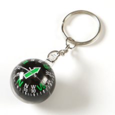 어보브노말 아웃도어 온도계 나침반 키링, 1개, 6. 그린 2P