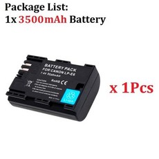 EOS 5D Mark II 2 III 3 6D 7D 60D 60Da 70D 80D 90D DSLR 용 Canon 카메라 용 3500mAh LP-E6 LPE6 E6N 카메라 배터리, 2)1Pcs