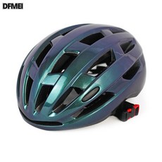 DFMEI 自行車騎行頭盔男單車平衡車山地車安全帽子一體成型拆卸內襯, 1個, 028炫彩綠:均碼