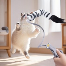 윈티크 반려묘 우울증 해소 캣닢향 펌프 놀이기 장난감, E얼룩말 꼬리, 1개