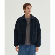 매장정품 COVERNAT 커버낫 울 체크 카라 블루종 Dark Navy CO2504JK31DN 1261522