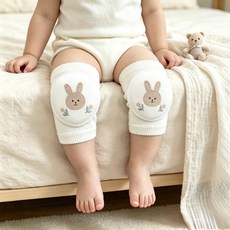 명신 키키 유아 자수 무릎보호대 돌아기 여름 유아메쉬쿠션, 1세트, 토끼