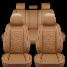 제니븐 자동차 시트커버 차량용 방석 카 보호매트 가죽 교체 SF-890 풀세트, 1세트, 새들브라운