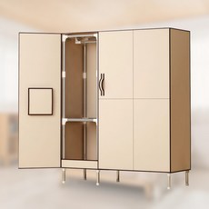 양문 비키니옷장 원룸 자취 옷방 안방 도어형 행거, 트리플 그레이