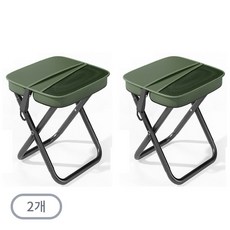 보니르 초경량 접이식 캠핑의자 크로스백, 2개, 카키