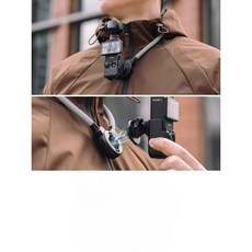 오즈모 포켓3 마그네틱 액션캠 넥 마운트+자석 홀더 전면 장착 촬영 확장 어댑터 가슴스트랩, 1개, 1. T23 넥 스트랩+F1 외장 프레임