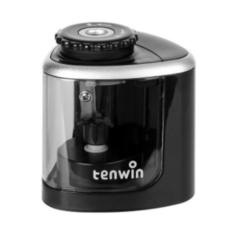 전동연필깎이 건전지 방식 소형 자동 연필깎이, 1개, 블랙