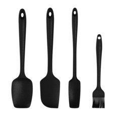 실리콘 조리기구 세트 베이킹 툴 4p, 블랙, 1개