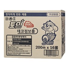 동방제지 [3겹] 토미 천연펄프 데코 점보롤 3겹 200m 16롤 신동방점보롤, 16개, 1개