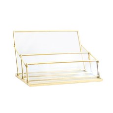 [上手家居] 雙層/單層 玻璃名片座，適用於展示及收納名片, 1個, 玻璃名片架 雙層款