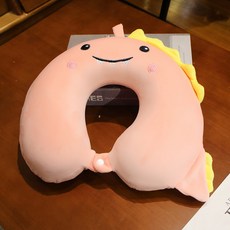 午睡枕 趴睡枕 記憶棉 U型枕, 粉恐龍 記憶棉可拆洗 ,無規格