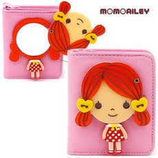 제삼오스토어 거울 아동지갑 캐릭터지갑 현금지갑 예쁜지갑 핑크지갑