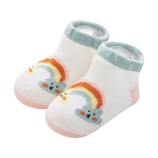 雪倫小舖 兒童襪 鬆口寶寶地板襪子雲朵天氣船襪