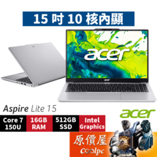 Acer Lite 15 筆記型電腦, 銀, 512GB, 16G, Windows 11 家用版