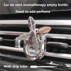 자동차 향수 향수 빈 병 고급 자동차 에어컨 콘센트 회전 팬 아로마 테라피 장식품 향수병 오래 지속되는, 01 은