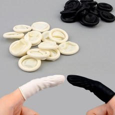 손가락골무 손가락 보호 골무 사무용 고무 장갑, 1세트, 15개, 검정