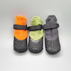 위드레오 강아지신발 대형견 중형견 소형견 미끄럼방지양말 방수 산책양말, 1세트, 다크그레이