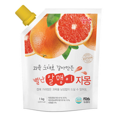 [2개묶음] 알맹이 자몽 1kg 자몽차 자몽원액 에이드 꽃샘 별난 유자엑기스 유자알맹이 1EA sp0+0100CH, 1개