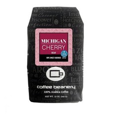Coffee Beanery Michigan 체리 스위스 워터 프로세스 디카페인 맛 커피 원두 1개 355ml 12온스 백 라이트 미디엄 로스트 262011, 12온스(1개입), 1