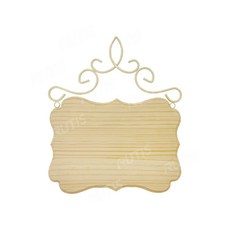 歐式招牌 蝶古巴特DIY木器拼貼材料包，打造獨特風格店面裝飾, 1個