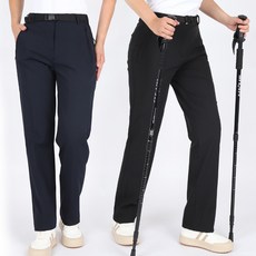 1+1 여성등산바지 아웃도어 스판 경량 일자핏 작업복 기능성 팬츠 빅사이즈