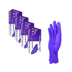 【京閣織化】AQUAGLOVE紫極厚手套-100支 橡膠手套 紫色手套 NBR手套 檢診手套, 1個, 超商限10盒, AQUA紫, L