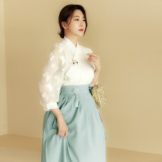 생활한복에 생활한복을 더한 덧치마 스커트 빅사이즈 허리치마 퓨전의상