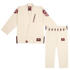 Maxim 中性款柔道練習服套裝 象牙白+酒紅色