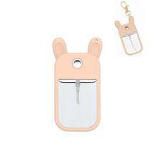 터치랜드 LOZ.30mL 손 소독제 케이스 – 휴대용 보호 실리콘 커버 낙하 방지 여행 슬리브 키체인 클립 포함 휴대 간편 [보라색]