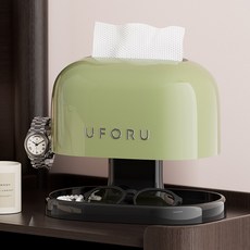 시우리빙 스프링 자동 높이조절 레트로 냅킨 티슈 케이스, 1개, 미들그린