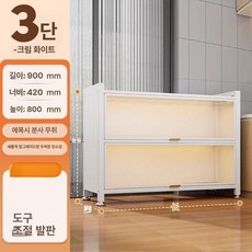 수납장 주방 미니 부엌 그릇장 틈새장 홈카페장 냉장고장, 화이트 3칸 90 42 80 소재가 데일리로 사용하기