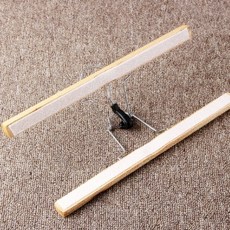 자깡몰 3p 집게형 일자 원목 바지걸이 매장옷걸이