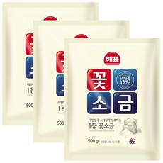 해표 꽃소금 500g, 3개