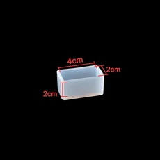 JCD 직육면체 큐브 수지 금형 크리스탈 에폭시 실리콘 Diy 양초 사각형 주조 도구 액세서리, 06 4x2x2cm