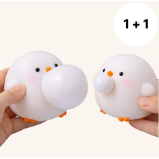 벨리아노 말랑이 병아리 스퀴시 1+1, 2개, 26g, 화이트