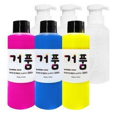 스노우키즈 칼라거품 목욕놀이 거품물감 3색 세트 140ml, 핑크,블루,옐로우, 1개