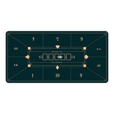 포커 테이블 매트 대형 방수 고무 패드 카드 게임 카지노 책상 덮개, 1개, 라인 3 120-6인용 180-10인용 120x60x0