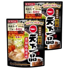 다이쇼 천하일품 교토 닭백탕 맛 전골 수프 농축 타입 4개입, 156g, 2개