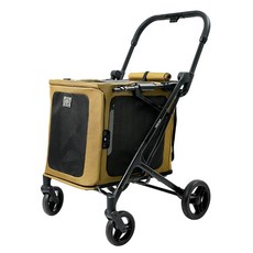 ibiyaya 超米號PRO寵物推車 原野棕/孔雀藍 FS2480, 原野棕（送掛勾+水杯