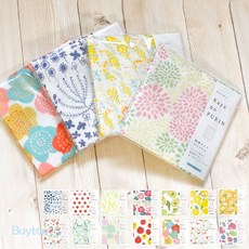 일본 카야행주 카야노 후킨 키친크로스 프린트 면 행주 30 X 40cm, 1개, 블루가든