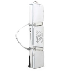 스노우보드 스키 가방 대용량 방수 바퀴형 보드백 여행용, 화이트, 1개